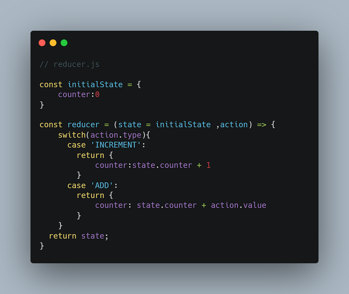 reducer.js with switch case