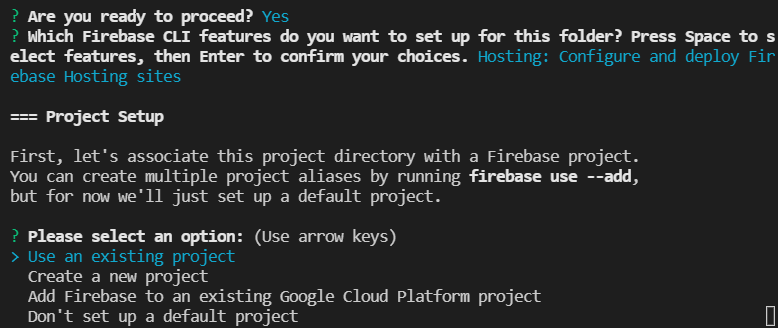 Setting up a default Project